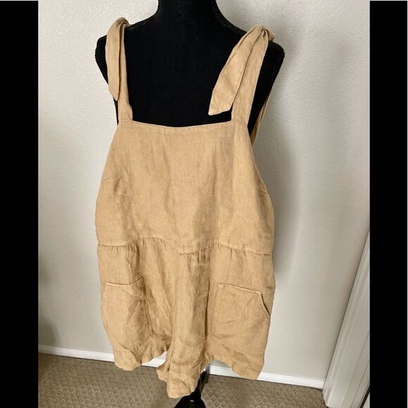 NWT Zara Linen Jumpsuit With Bow - Picture 4 of 10